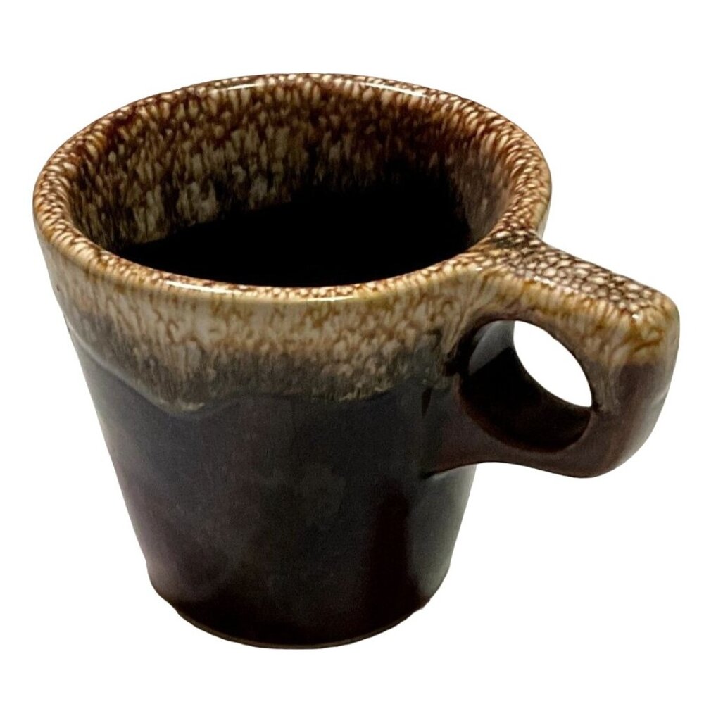 Vtg Hull Brown Drip Glaze Coffee Tea Mug Ceramic Stoneware USA Made 3.5"H